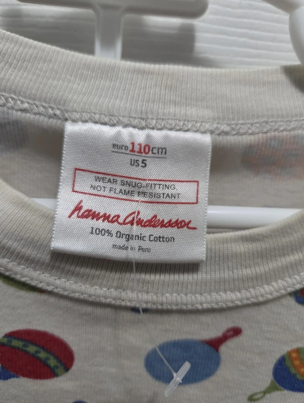 Hanna Andersson 110 US 5 Organic Cotton Christmas Ornament Long Johns Pajamas